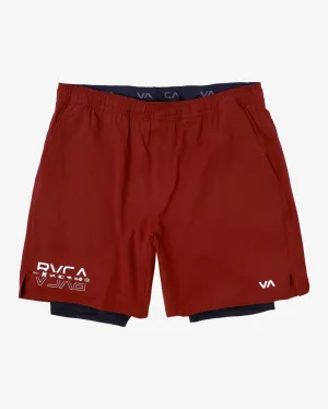 Yogger Train 2-In-1 17" Workout Shorts - Cardinal